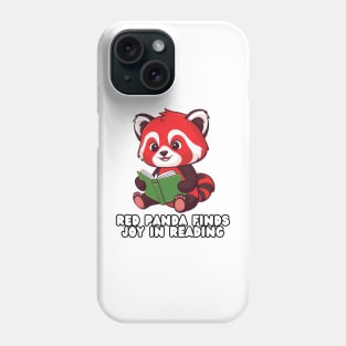 Adorable Red Panda Reading a Book Phone Case