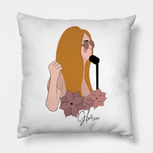 Gloria Steinem woman making a speech Pillow