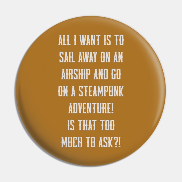 Airship Getaway Pin by Notorious Steampunk