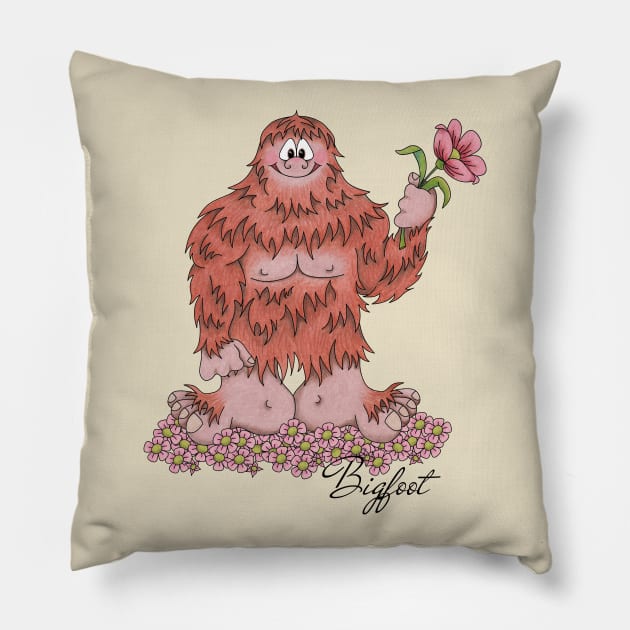 Bigfoot Pillow by TJWArtisticCreations