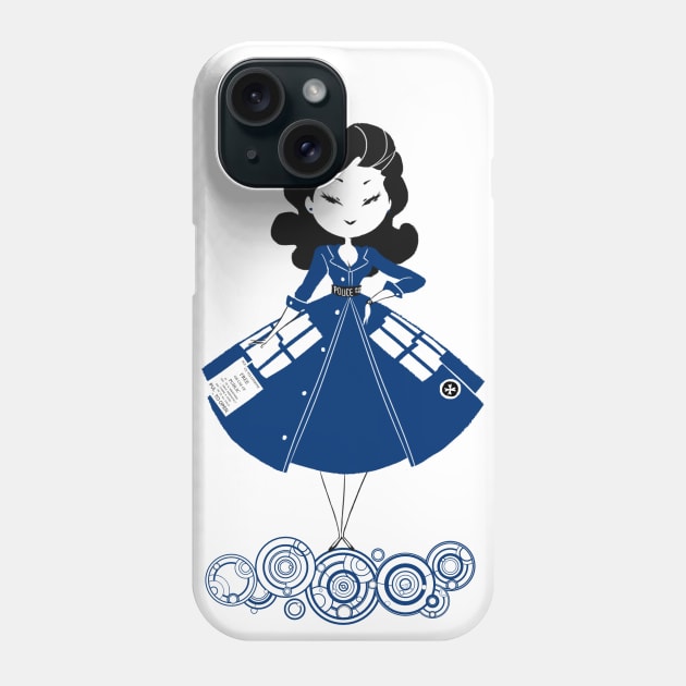 Tardis Pin-Up Phone Case by vivaiolet