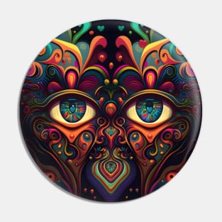 Trippy Face Pin