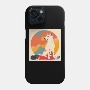 70s Canaan Dog Vibes: Pastel Pup Parade Phone Case