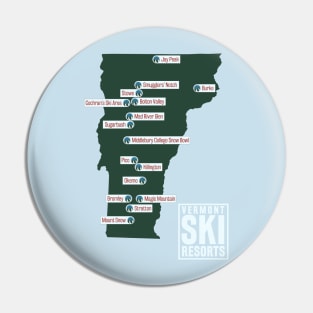 The Ski Resorts of Vermont Pin