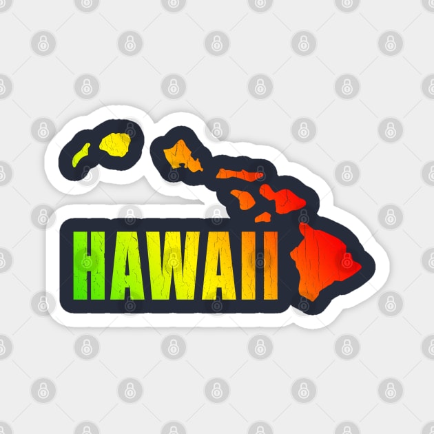 Hawaiian Islands (vintage distressed look) Magnet by robotface