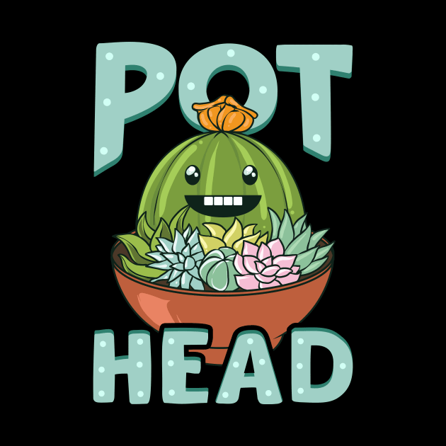 Cute & Funny Pot Head Plant Obsessed Gardening Pun by theperfectpresents