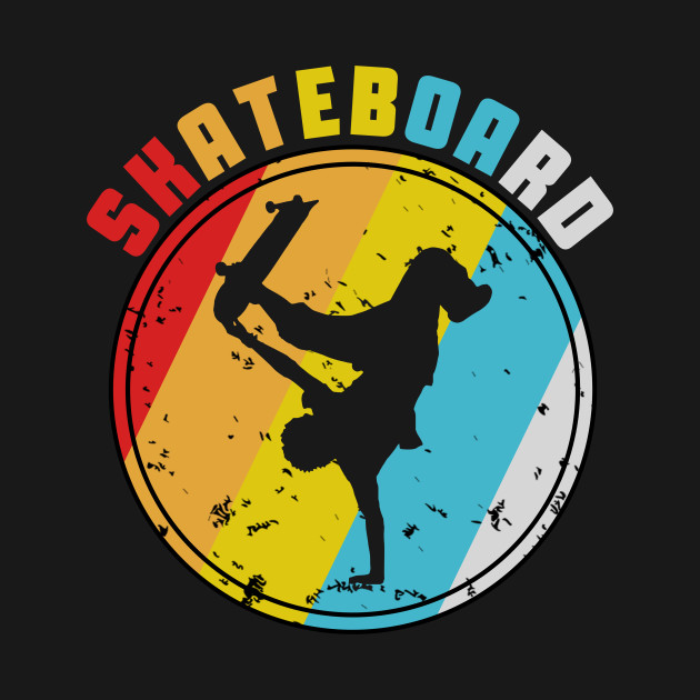 Discover Retro Skate Skateboard Skateboarding - Skateboard - T-Shirt