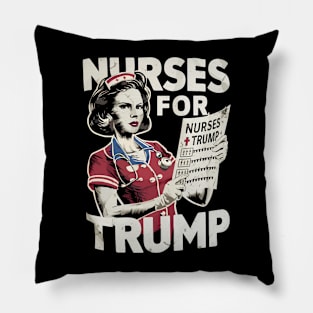 Nurses For Trump Election America Pillow