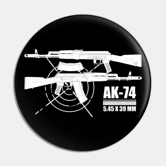 AK-74 Kalashnikov (two sides) Pin by FAawRay