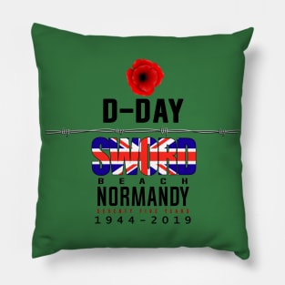 D Day Sword Beach Anniversary Pillow