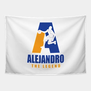 Alejandro Custom Player Basketball Your Name The Legend Tapestry