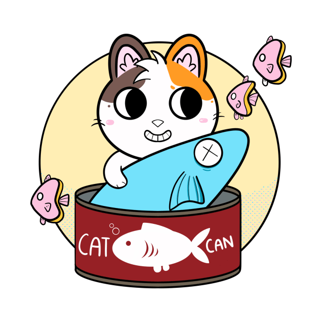 Cute Cat in a can by Applemint