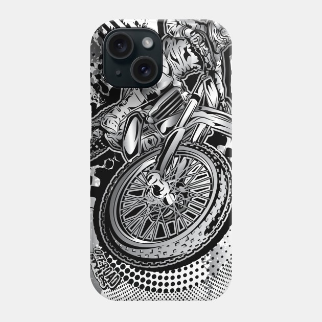 Motocross Grunge Phone Case by OffRoadStyles