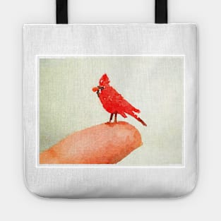 A Little Bird Watercolor Tote