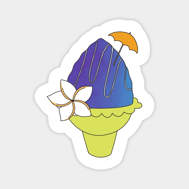 Snow Cone Magnet by murialbezanson