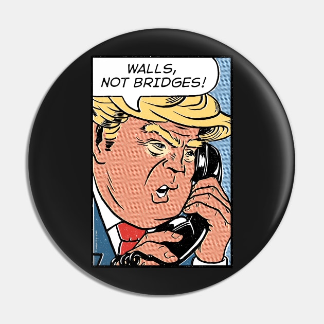 Donald Trump Pop Art Pin by vo_maria