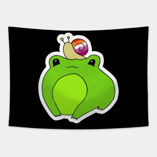 Lesbian pride frog Tapestry