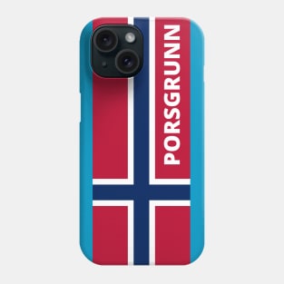 Porsgrunn City in Norwegian Flag Phone Case