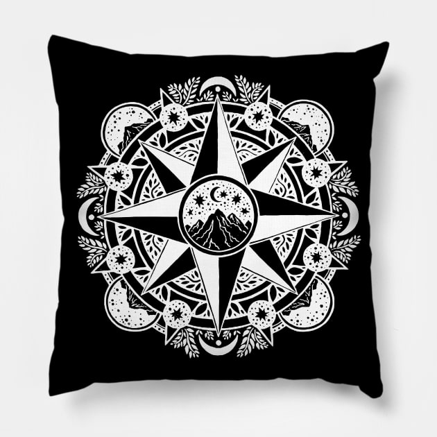 Stargazing Etnical Pillow by Thinkerman