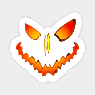 Spooky Jack O Lantern Face Magnet