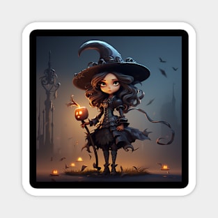 Happy halloween witch Magnet