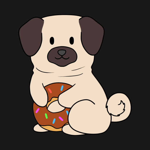 Chocolate Doughnut Pug by BiscuitSnack