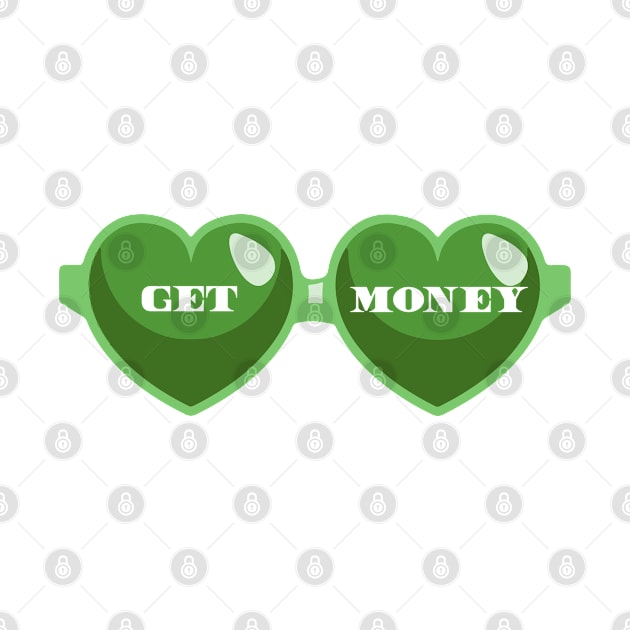 Get Money Heart Shaped Sunglasses by jverdi28