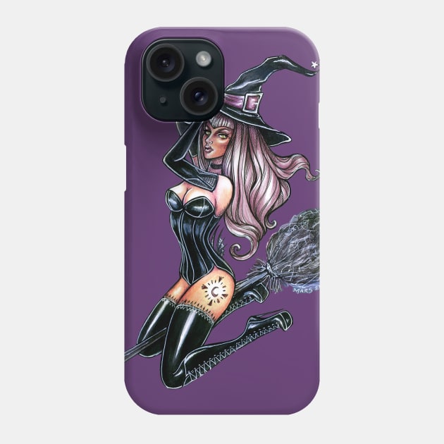 Violet Witch Phone Case by The Art of Megan Mars