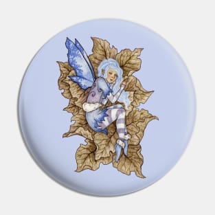 Sleepy Winter Fairy Pin