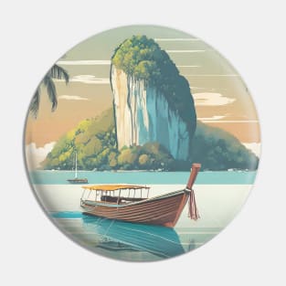 Serene Phuket Thailand Seascape Pin