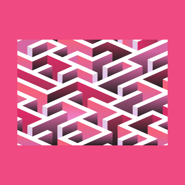 Pink 3D Maze by Golden Eagle Design Studio