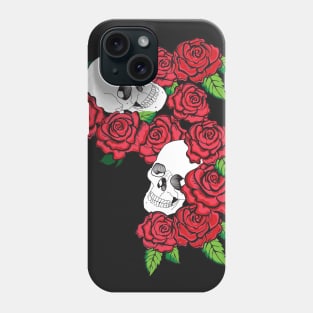 Skull and Roses Phone Case