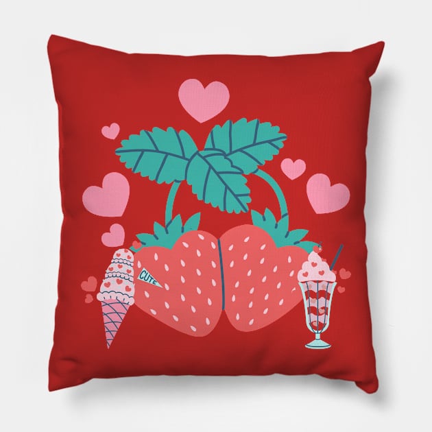 Icecream Love Pillow by ShubShank