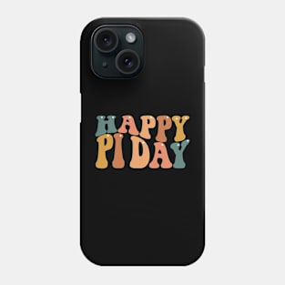 Happy Pi Day Mathematic Math Teacher Retro Groovy Phone Case