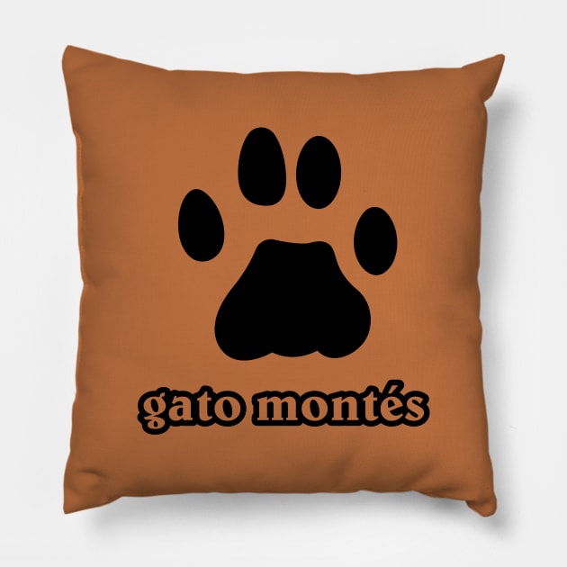 gato montes Pillow by ProcyonidaeCreative