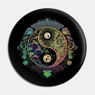 Trippy Yin Yang Pin