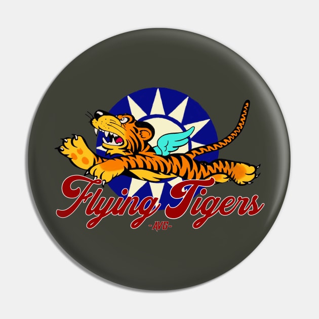 AVG Flying Tigers Logo Pin by OutPsyder