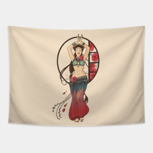 Tribal fusion bellydancer Tapestry