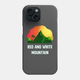 Red and White Mountain Phone Case