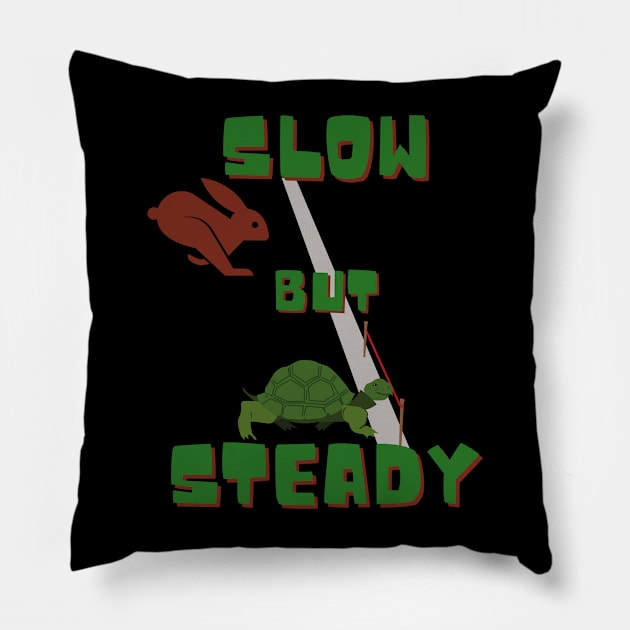 Slow But Steady Pillow by Claudia Williams Apparel