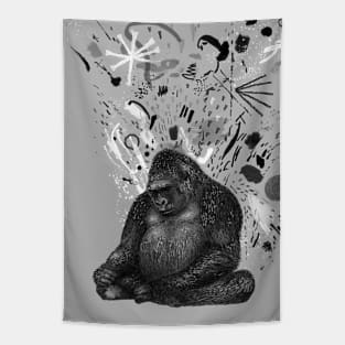 Moody Gorilla Tapestry