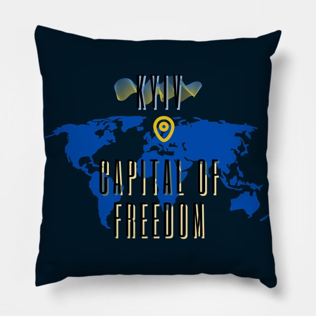 Kyiv capital of freedom Pillow by tashashimaa