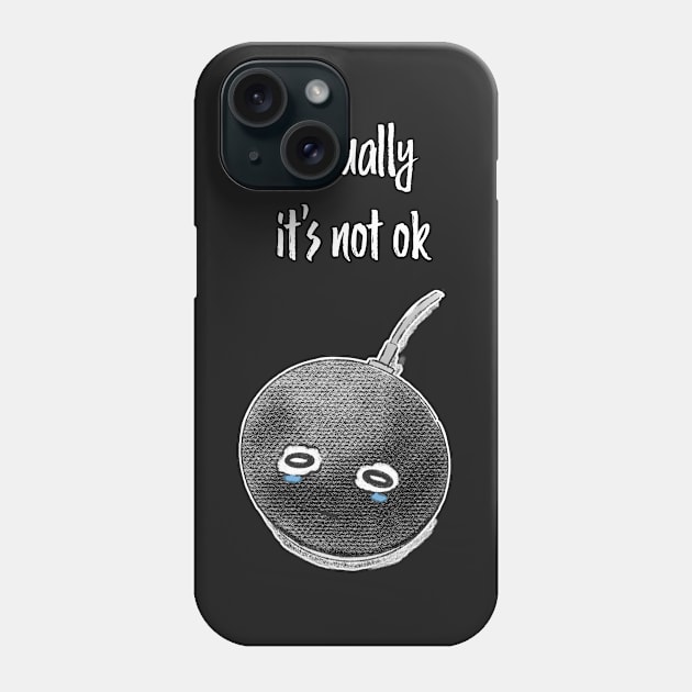 Google Home is not ok - black on black Phone Case by Uwaki