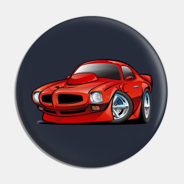 Classic Seventies American Muscle Car Cartoon Pin by hobrath