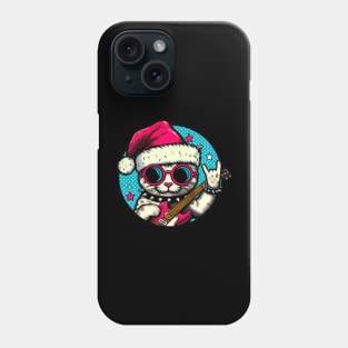 punk rock christmas cat Phone Case