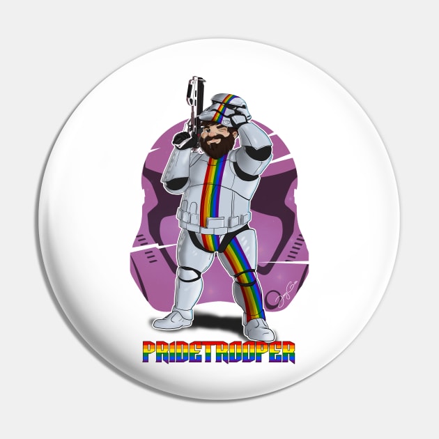 Pridetrooper Pin by JayGeeArt