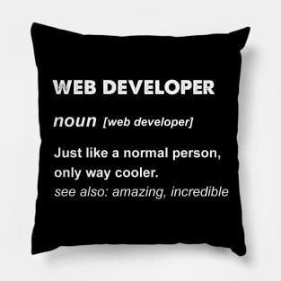 Web Developer Funny Pillow