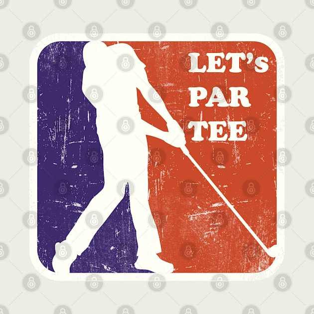 Let's Par Tee -Vintage Retro Golfing Gift by meowstudio