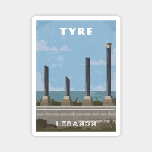 Tyre, Lebanon.Retro travel poster Magnet