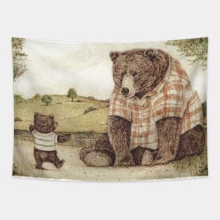 Bear father Tapestry